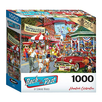 RoseArt - Back to The Past - Hometown Celebration - 1000 Piece Jigsaw Puzzle for Adults - style: Hometown Celebration