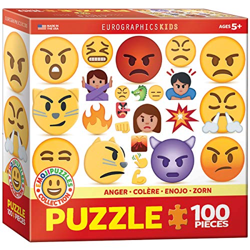 EuroGraphics Anger Emoji (100 Piece) Puzzle, Multi - size: 100 Piece Puzzle, style: EuroGraphics Anger Emoji (100 Piece) Puzzle