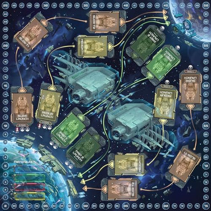 Dead Alive Games: Lunar Rush: Neoprene Play Mat - Strategy Board Game Accessory, 20 inches x 20 inches, Non-Slip, Rubber Backing