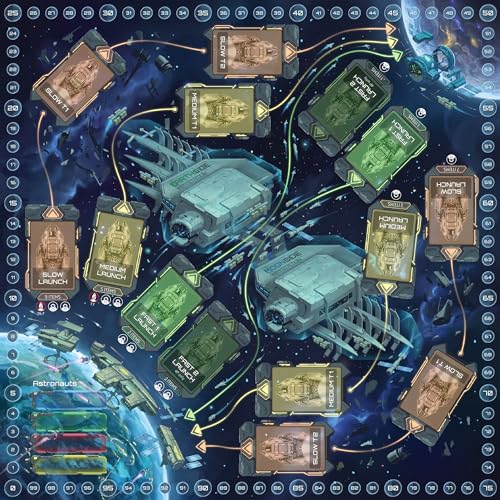 Dead Alive Games: Lunar Rush: Neoprene Play Mat - Strategy Board Game Accessory, 20 inches x 20 inches, Non-Slip, Rubber Backing