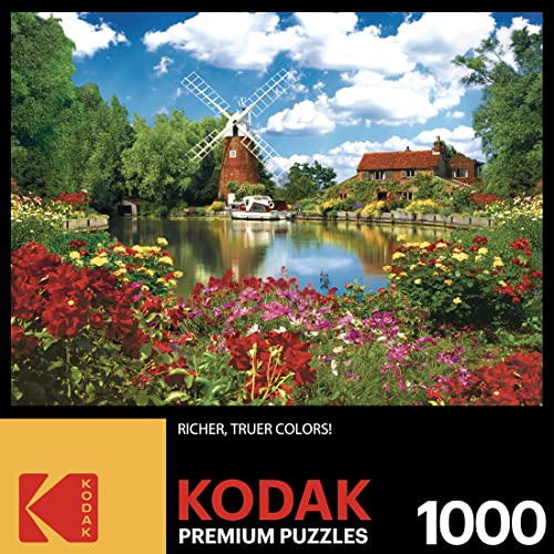 RoseArt - Kodak Premium - Hunsett Mill and The River Ant, Norfolk, England - 1000 Piece Jigsaw Puzzle for Adults - style: Hunsett Mill and The River Ant, Norfolk