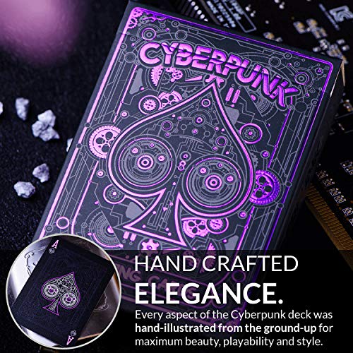 Cyberpunk Purple Playing Cards - color: Purple