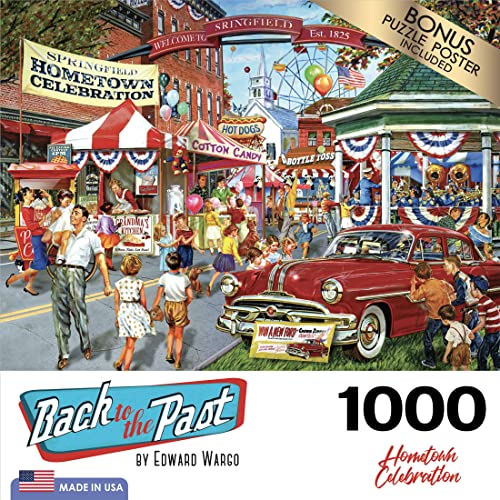 RoseArt - Back to The Past - Hometown Celebration - 1000 Piece Jigsaw Puzzle for Adults - style: Hometown Celebration