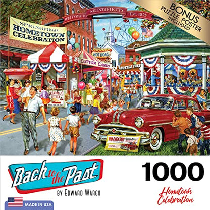 RoseArt - Back to The Past - Hometown Celebration - 1000 Piece Jigsaw Puzzle for Adults - style: Hometown Celebration
