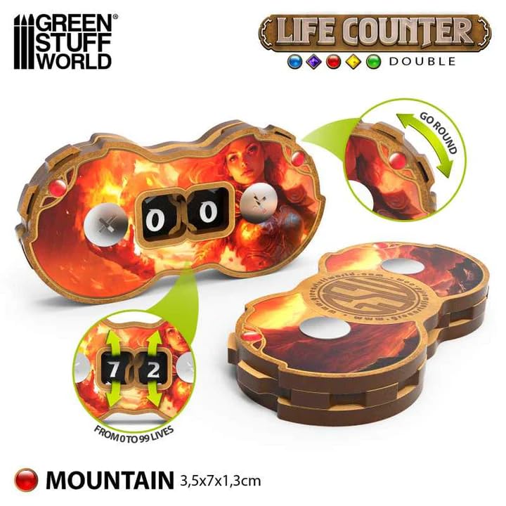 Green Stuff World Life Counters for Popular Tabletop Games (Red) - style: Red