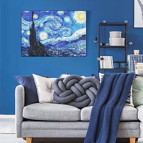 Puzzle for Adults 1000 Pieces Van Gogh Starry Night Puzzle Artwork Jigsaw Puzzle Family Game (28''x 20'') - color: Starry Night(van Gogh)