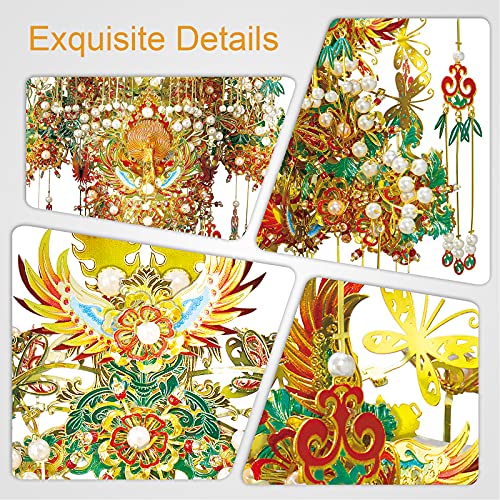 Piececool 3D Metal Asian Puzzles Model Kits- Garuda Coronet Metal Building Kit for Adults, Brain Teaser Puzzle DIY Handcraft Model Kits, Fidget 3D Puzzles Gifts for Teens Man Woman Family- 522 Pcs - style: Garuda Coronet