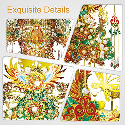 Piececool 3D Metal Asian Puzzles Model Kits- Garuda Coronet Metal Building Kit for Adults, Brain Teaser Puzzle DIY Handcraft Model Kits, Fidget 3D Puzzles Gifts for Teens Man Woman Family- 522 Pcs - style: Garuda Coronet