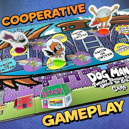 Dog Man Twenty Thousand Fleas Under the Sea Board Game, Ages 6+