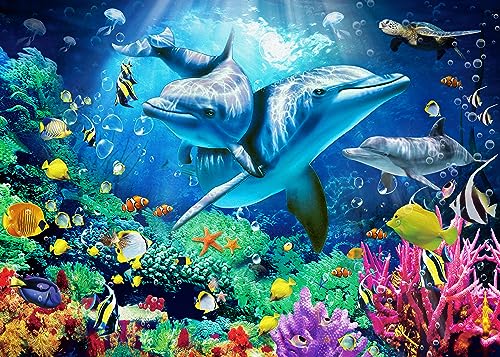 Nattork Jigsaw Puzzles 500 Pieces for Adults（Age 14+）, Families (Sea World) Pieces Fit Together Perfectly - size: Sea - 500pcs