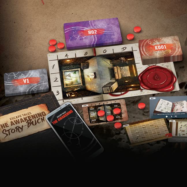 KOSMOS 693008 Escape Tales - The Awakening, Solves The Puzzles, Experience The Story, Escape Room Game, Exciting Board Game from 16 Years, for 1-4 People, Multiple Playable