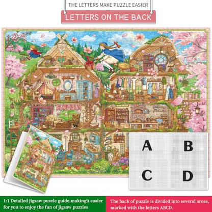 HUADADA-Witch's House-Jigsaw Puzzles for Adults 1000 Pieces, Interlock Perfectly No Dust, Impossible Difficult Hard Fun 1000 Piece Jigsaw Puzzles for Adults-1:1 Poster - color: Witch's House