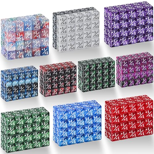400 Pieces Magic Life Counter Token Dice Compatible with Magic Card Game Accessories CCG Creature Stats 12 Colors