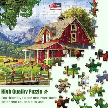 1000 Piece Puzzle for Adults - Country Clubhouse Puzzle for Adults Children - Recycled Paper Jigsaw Puzzle 1000 Pieces - Fun and Challenging Family Game Great Gift Idea, 28 * 20 in - style: Country Clubhouse