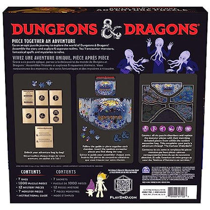Spin Master Games Dungeons & Dragons 1000-Piece Jigsaw Puzzle for Adults | 1000-Piece Jigsaw Puzzle, Interactive Storytelling Game, Screen-Free Stress Relief, Collectible DND Fantasy Art, Ages 12+ - color: Build and Explore 1000pc Puzzle