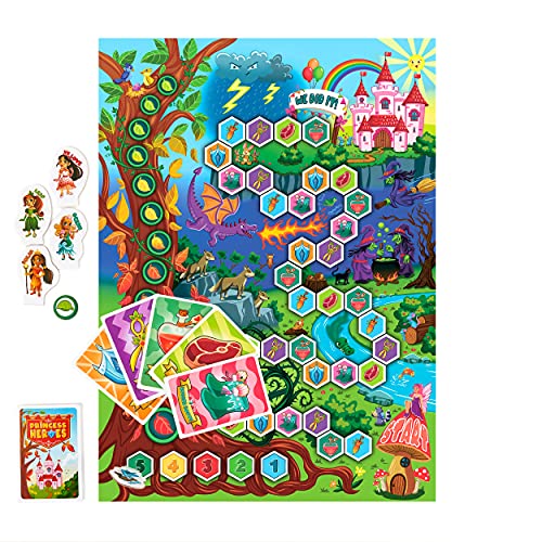 Princess Heroes Cooperative Board Game Kids Ages 4 and up, Help Princesses | Cooperative princess adventure. Kids work together to save the kingdom. Easy to learn and perfect for family fun time.