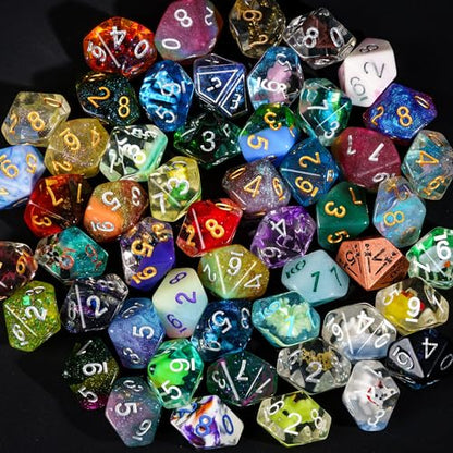 10 Pack D10 Polyhedral Dice Set, Random Color 10 Sided DND Dice for RPG Role Playing Games Table Games - color: 10pcs D10 Random Color
