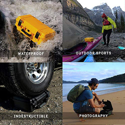 8" Small Hard Case with Pluck Foam Insert, 8.6 x 4.9 x 1.9 Inch - Protective Waterproof Plastic Tiny Box for Storage Medical item, Micro Tools - Lockable, Portable for Travel - size: Inner 7.8‘’ x 3.9‘’ x 1.5‘’