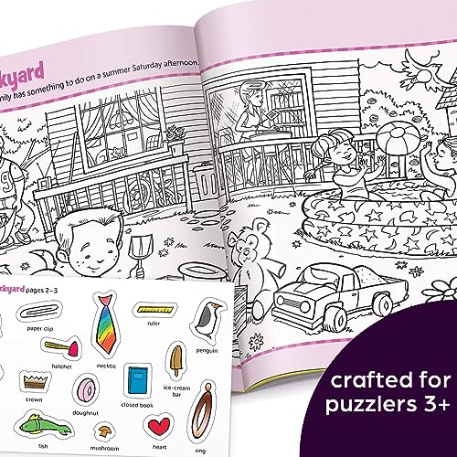 Highlights Hidden Pictures Sticker Fun for Kids Ages 3-6, 4-Pack, 64 Pages of Seek and Find Sticker Activities, Books Double as Coloring Books, 480+ Stickers, Volume 1