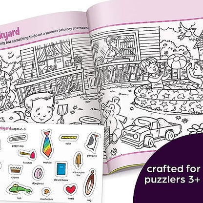 Highlights Hidden Pictures Sticker Fun for Kids Ages 3-6, 4-Pack, 64 Pages of Seek and Find Sticker Activities, Books Double as Coloring Books, 480+ Stickers, Volume 1