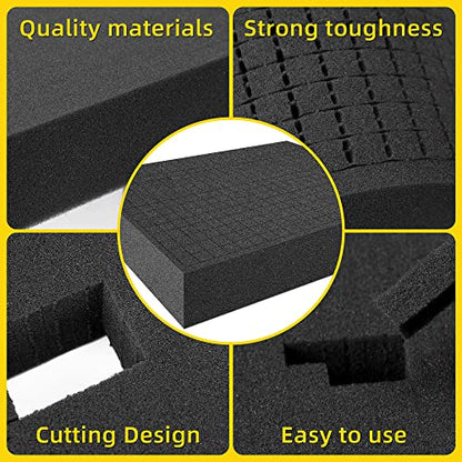 DECOHS 4 PCS Pick Apart Foam Insert- 2 Size Pick and Pluck Foam- Pluck Pre Cube Sheet Foams with Bottom Use for Board Game Box Cases Storage Drawer (Length 12 Inch) - size: 2 Sizes - 4 Pieces - Up to 12 inches