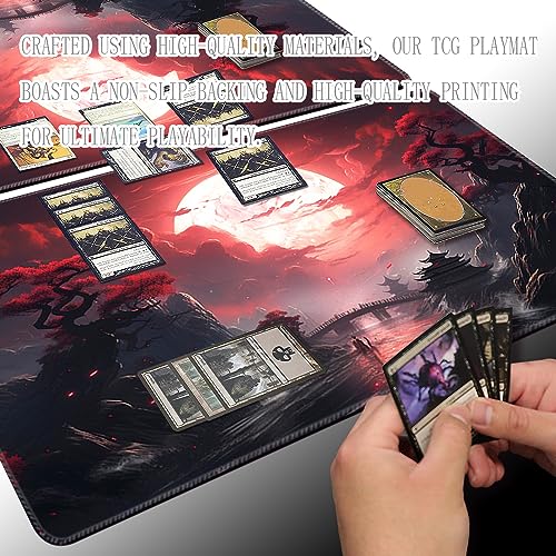 Board Game 14x24in MTG Playmat Compatible for OCG CCG RPG TCG Playmats (Blood Moon Secrets) - color: Blood Moon Secrets
