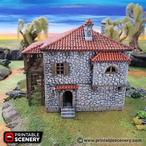 Port Tavern - DND Terrain Scenery - Tabletop RPG and Wargame Terrain 28mm Miniatures