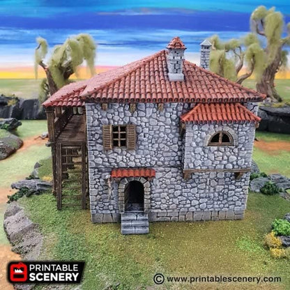 Port Tavern - DND Terrain Scenery - Tabletop RPG and Wargame Terrain 28mm Miniatures