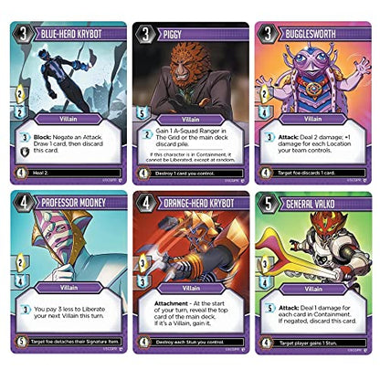 Renegade Game Studios Power Rangers Deck-Building Game S.P.D. Expansion | Stackable card strategy for 2-4 players. Galactic police theme with B-Squad and unique villain attachment mechanics