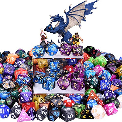 RPG Dice 210 Pieces Polyhedral Dice Set for DND | 30 Sets of 7-Dice for Dungeons and Dragons Tabletop Role Playing Adventure Games