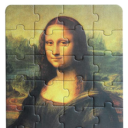 24 Pieces Da Vinci Mona Lisa Puzzle, Toddler Artist Puzzles for Kids Ages 3-5, 4-6 Easy-an Intellectual Decompression Entertainment Game and Preschool Educational Learning Toys - color: Mona Lisa-24p