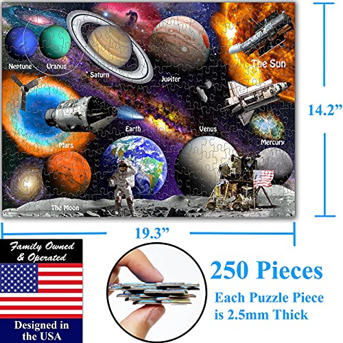 Think2Master Solar System & Space Exploration 250 Pieces Jigsaw Puzzle Great Puzzle for Teens, Adults, Seniors. Great Gift with Larger Pieces. 14.2” X 19.3” - style: Solar System & Space Exploration