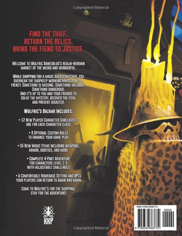 Wulfric's Bazaar of the Bizarre: A 5E Fantasy Supplement & Adventure