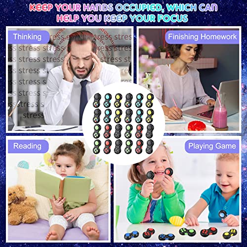 Woanger 24 Pcs Pad Classic Retro Controller Game Pad Controller Handheld Sensory Educational Toy for Relieving Stress ADHD ADD OCD Autism Anxiety(Solid Style)