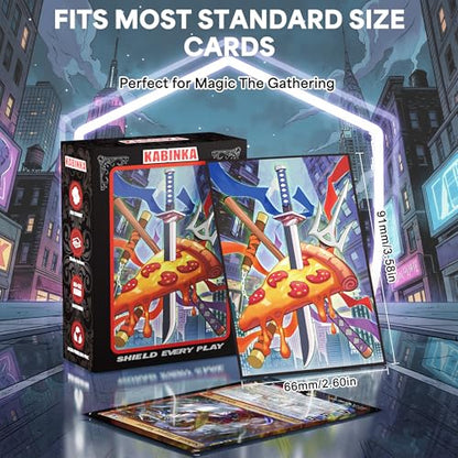 Kabinka MTG Card Sleeves - Turtles 100 Standard Size Pack | Clear Front & Matte Finish Back MTG Sleeves for Magic The Gathering TCG - color: A