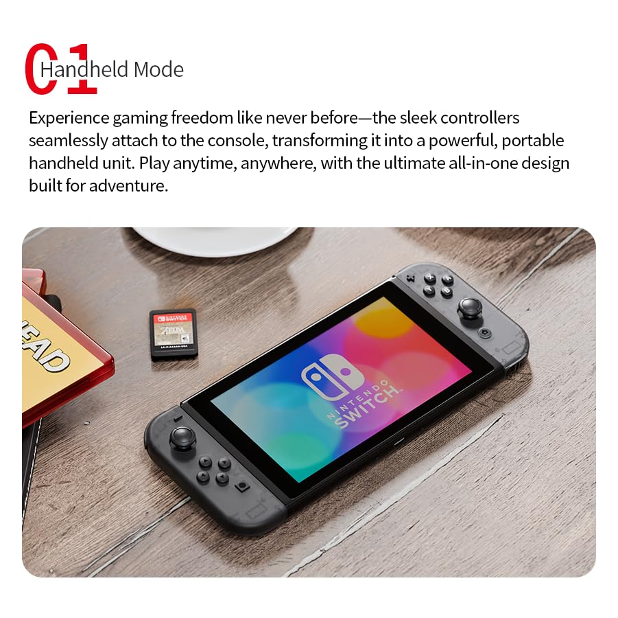 Tideal Set of Replacement Controller for Nintendo Switch - Compatible with Nintendo Switch (1) / OLED/Lite - Dual Vibration/Motion Control / 6-Axis Gyro (Transparent Black) - color: Transparent Black