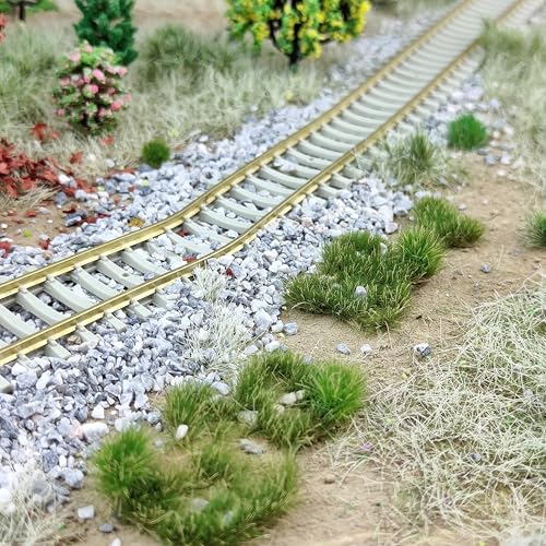 Static Grass Tufts Mat – 8 Peel-and-Play Pre-Cut Patches, Self-Adhesive Turf in Mixed Irregular Shapes for Diorama, Model Railway & Wargaming Terrain (1 Sheet) (Summer Green) - color: Summer Green
