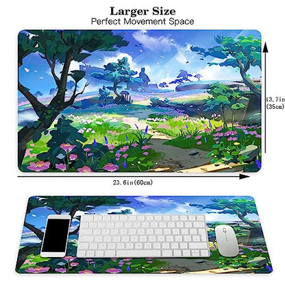 MTG Playmat Forest, TCG Game Play Mat for MTG Landscape Trading Card Smooth Cloth Surface Mousepad Battle Game 23.6X 13.7 inches - color: Mtg Playmat 4