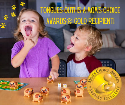 Tongues Out! The Squishy, Squeezy Preschool and Children Game - Educational Puppy Fidget Memory Color Matching Fun by Blue Orange Games - 2-4 Players for Ages 4+