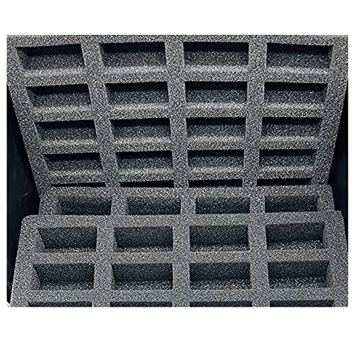 Miniature Storage Case - 80 Foam Slot Miniature Carrying Box - Figurine Storage with Handle - Figure Army Cases - Hobby Model Minis (4 Tray)