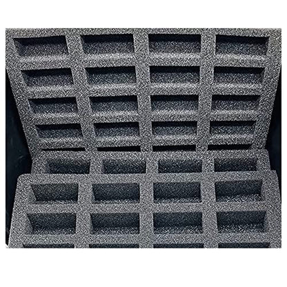 Miniature Storage Case - 80 Foam Slot Miniature Carrying Box - Figurine Storage with Handle - Figure Army Cases - Hobby Model Minis (4 Tray)