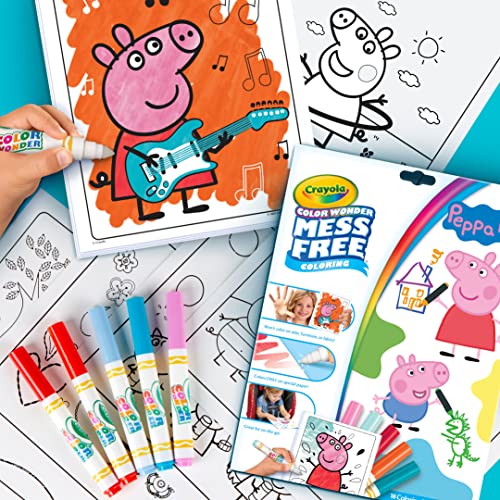 Crayola Peppa Pig Color Wonder Activity Set, Mess Free Peppa Pig Coloring Pages for Toddlers, Peppa Pig Toys, Toddler Gifts - style: Peppa Pig