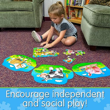 The Learning Journey: My First Puzzle Sets 4-In-A-Box Farm – Farm-Themed Puzzle Sets - Educational Toddler Toys & Activities for Children Ages 2-5 - style: Farm