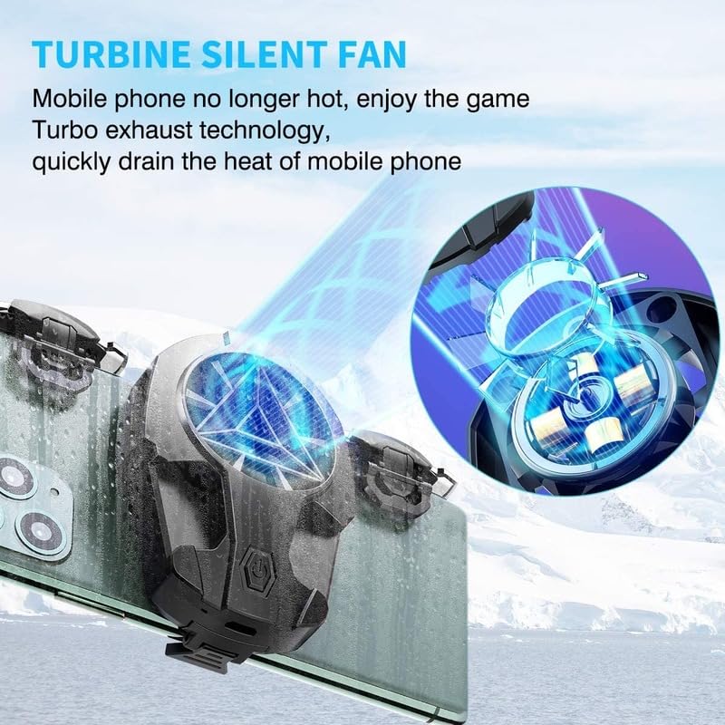 14 in 1 PUBG Mobile Phone Triggers with Cooling Fan, Cell Phone Gaming Controller with Cooler for PUBG/Call of Duty/Rules of Survival/Free Fire - color: G05