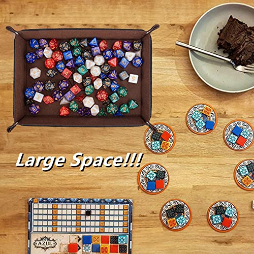 8-Pack Felt Dice Trays for DND, RPG, MTG, Folding Design (Rectangle) - color: Rectangle