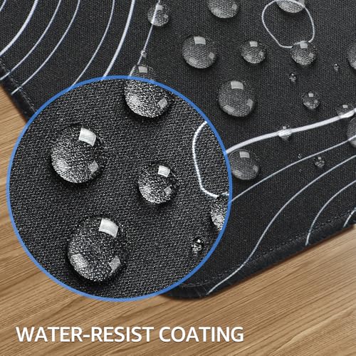 KTRIO Large Gaming Mouse Pad, Desk Mat, 31.5 x 11.8 in, Black Topographic, XL - color: Black Topographic, size: 31.5l X 11.8w Inches