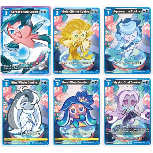 CookieRun TCG: Starter Deck - Seas of Fate - Blue Legendary Cookie Sea Fairy, Ready-to-Play Character Deck, Braverse Trading Card Battle Game - color: Blue