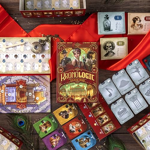 Kronologic: Paris 1920 | Murder Mystery Game for Teens and Adults | Solve The Chilling Hauntings at The Paris Opera | Competitive, Cooperative or Solo Deductive Game | Ages 10+ | 1-4 Players | 30 Min