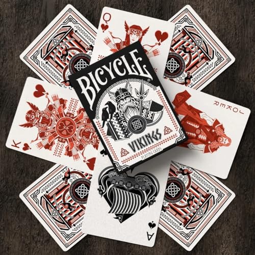 Bicycle Vikings Playing Cards Deck – Norse Mythology Inspired, Premium Collectible Cards with Odin, Thor, and Loki Art