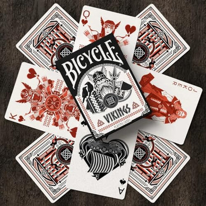 Bicycle Vikings Playing Cards Deck – Norse Mythology Inspired, Premium Collectible Cards with Odin, Thor, and Loki Art